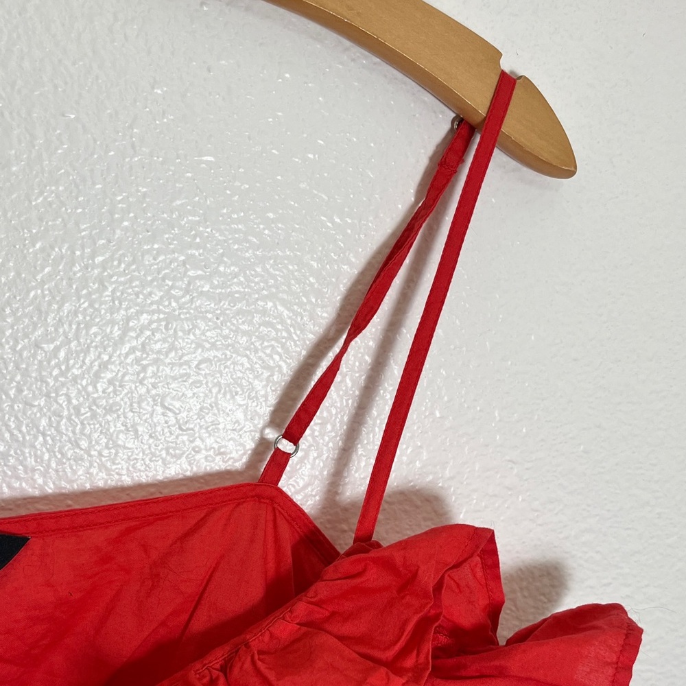 Express Vibrant Red Ruffle Tank Top - Picture 3 of 10